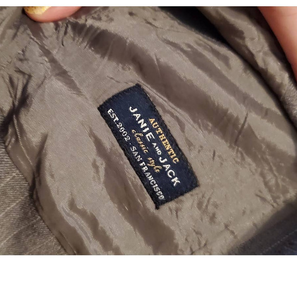 5/$25  Janie and Jack Formal Wool-blend Gray Pinstripe Vest Size 12-18 Months - Picture 6 of 6